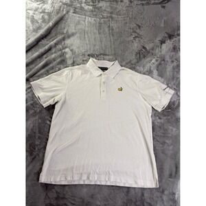 Masters Collection Golf Polo Mens XL White Short Sleeve Embroidered
